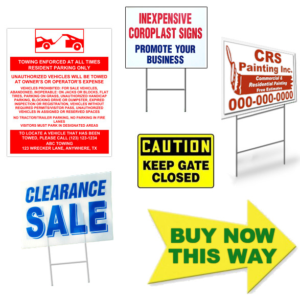 Plastic Outdoor Business Sign - Corrugated Plastic Company Sign