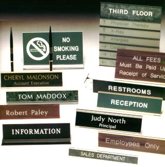 Desk Sign - Informational Sign, Notice Sign, Name Plate