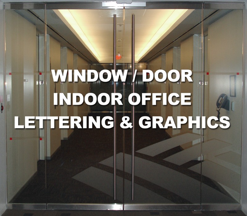 Window & Door Lettering - Custom sign decals for office glass